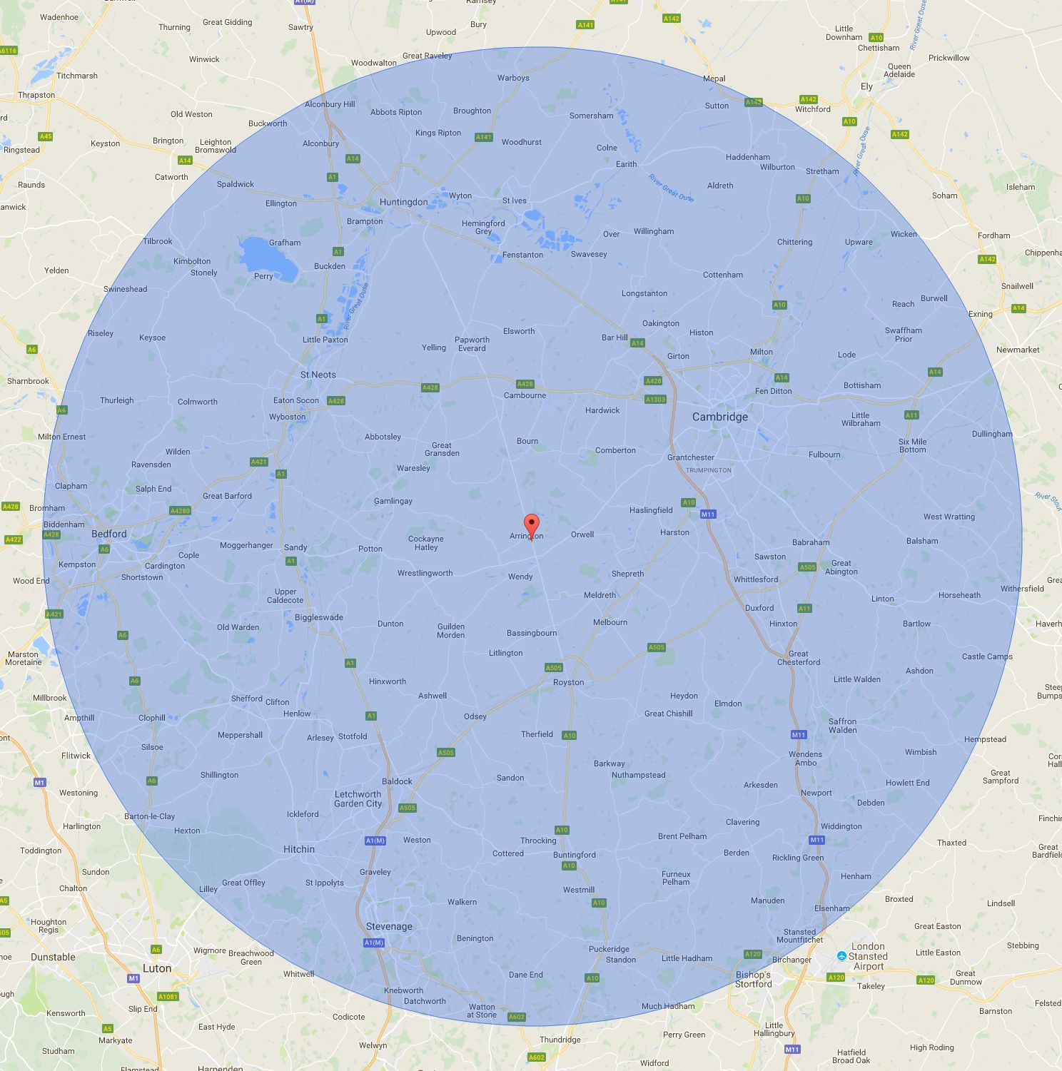 QSX Radius Map 1